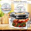 imageNutrichef PKAIRFR485 Air Fryer Infrared Convection Halogen Oven Countertop Cooking Stainless Steel 13 Quart 1200W Prepare Quick Healthy Meals for French Fries ampamp Chips White One Size