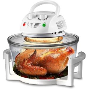 imageNutriChef Air Fryer Halogen Infrared Convection Oven  Large 13 Quart Glass Air Fryer OilFree Quick Healthy Meals Multicooker with Time ampamp Temperature Controls Roast Fry Toast or Crisp