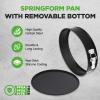 imageNutriChef 3Piece Nonstick Springform Pan Set  Premium Carbon Steel Cheesecake Pans with Stainless Steel Clasp  6quot 8quot 10quot Sizes Oven Safe up to 450F  Includes 300pcs Parchment Paper Black1Pack