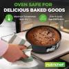 imageNutriChef 3Piece Nonstick Springform Pan Set  Premium Carbon Steel Cheesecake Pans with Stainless Steel Clasp  6quot 8quot 10quot Sizes Oven Safe up to 450F  Includes 300pcs Parchment Paper Black1Pack