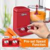 imageNutriChef Food Processor 2 Liter Capacity  Multipurpose ampamp Ultra Quiet Motor  Includes 6 Attachment Blades ampamp Silicone Feet to Prevent Slippage  12 Cup Capacity  PreSet Speed For Easy Use  RedRed