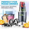 imagePersonal Electric Single Serve Blender  600W Professional Kitchen Countertop Mini Blenderfor Shakes and Smoothies wPulse Blend Convenient LidCover Portable 10 ampamp 20 Oz Cups  NutriChef NCBL60