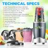imagePersonal Electric Single Serve Blender  600W Professional Kitchen Countertop Mini Blenderfor Shakes and Smoothies wPulse Blend Convenient LidCover Portable 10 ampamp 20 Oz Cups  NutriChef NCBL60