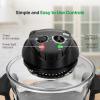 imageNutrichef 18 Quart Convection Countertop Air Fryer  See through Glass for Best Cooking Results  Air Fryer Roaster Bake Grill Steam ampamp Roast  Includes Glass Bowl Broil Rack ampamp Toasting Rack
