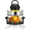 imageNutrichef 18 Quart Convection Countertop Air Fryer  See through Glass for Best Cooking Results  Air Fryer Roaster Bake Grill Steam ampamp Roast  Includes Glass Bowl Broil Rack ampamp Toasting Rack
