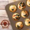 imageNutriChef Muffin Pans for Baking  Nonstick Cupcake Tins w 12Cups Carbon Steel Stackable Cup Cake Tray w 100pcs Parchment Paper Liners  Dishwasher ampamp Oven Safe  2Piece Set BlackGold