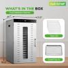 imageNutriChef 20 Layer Commercial Food Dehydrator Machine  Includes 20 Stainless Steel Trays Builtin Digital Timer and Temperature Control Ideal for Jerky Meat Fruit Pet Treats and VegetablesSilver