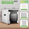 imageNutriChef 20 Layer Commercial Food Dehydrator Machine  Includes 20 Stainless Steel Trays Builtin Digital Timer and Temperature Control Ideal for Jerky Meat Fruit Pet Treats and VegetablesSilver