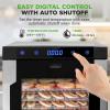 imageNutriChef 20 Layer Commercial Food Dehydrator Machine  Includes 20 Stainless Steel Trays Builtin Digital Timer and Temperature Control Ideal for Jerky Meat Fruit Pet Treats and VegetablesSilver