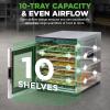 imageNutriChef 20 Layer Commercial Food Dehydrator Machine  Includes 20 Stainless Steel Trays Builtin Digital Timer and Temperature Control Ideal for Jerky Meat Fruit Pet Treats and VegetablesSilver
