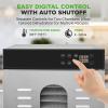 imageNutriChef 20 Layer Commercial Food Dehydrator Machine  Includes 20 Stainless Steel Trays Builtin Digital Timer and Temperature Control Ideal for Jerky Meat Fruit Pet Treats and VegetablesSilver