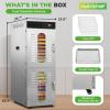 imageNutriChef 20 Layer Commercial Food Dehydrator Machine  Includes 20 Stainless Steel Trays Builtin Digital Timer and Temperature Control Ideal for Jerky Meat Fruit Pet Treats and VegetablesSilver