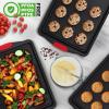 imageNutriChef 3Piece Large Nonstick Cookie Sheets for Baking  Premium FoodGrade Carbon Steel NonStick Tray Set with Silicone Handles Oven Safe up to 446F  Easy to Clean 172 x 118 x 07 Inch