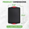 imageNutriChef 3Piece Large Nonstick Cookie Sheets for Baking  Premium FoodGrade Carbon Steel NonStick Tray Set with Silicone Handles Oven Safe up to 446F  Easy to Clean 172 x 118 x 07 Inch