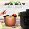 imageNutriChef Electric Pressure Cooker 6 Quart Capacity  9 Function Digital Countertop Pressure Cooker  Adjustable Time ampamp Temperature  Cook Bake Steam Broil ampamp Braise  131 x 114 IN  WhiteBlack