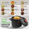 imageNutriChef Electric Pressure Cooker 6 Quart Capacity  9 Function Digital Countertop Pressure Cooker  Adjustable Time ampamp Temperature  Cook Bake Steam Broil ampamp Braise  131 x 114 IN  WhiteBlack