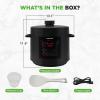 imageNutriChef Electric Pressure Cooker 6 Quart Capacity  9 Function Digital Countertop Pressure Cooker  Adjustable Time ampamp Temperature  Cook Bake Steam Broil ampamp Braise  131 x 114 IN  WhiteBlack