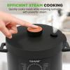 imageNutriChef Electric Pressure Cooker 6 Quart Capacity  9 Function Digital Countertop Pressure Cooker  Adjustable Time ampamp Temperature  Cook Bake Steam Broil ampamp Braise  131 x 114 IN  WhiteBlack