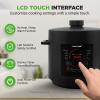 imageNutriChef Electric Pressure Cooker 6 Quart Capacity  9 Function Digital Countertop Pressure Cooker  Adjustable Time ampamp Temperature  Cook Bake Steam Broil ampamp Braise  131 x 114 IN  WhiteBlack