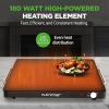 imageNutriChef Electric Warming Tray  Glass Surface Hot Serving Tray  Adjustable Temperature 140F to 230F  Energy Efficient ampamp Space Saving  Perfect for BuffetsParties ampamp More  212 x 165 IN  BlueBlack