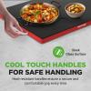 imageNutriChef Electric Warming Tray  Glass Surface Hot Serving Tray  Adjustable Temperature 140F to 230F  Energy Efficient ampamp Space Saving  Perfect for BuffetsParties ampamp More  212 x 165 IN  BlueRed
