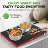 imageNutriChef Electric Warming Tray  Glass Surface Hot Serving Tray  Adjustable Temperature 140F to 230F  Energy Efficient ampamp Space Saving  Perfect for BuffetsParties ampamp More  212 x 165 IN  BlueRed