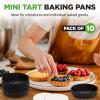 imageNutriChef Mini Tart Pans 10 Nonstick Molds With Removable Bottoms  4 Inch Heavy Duty Steel Quiche Pans  Oven ampamp Dishwasher Safe  Fluted Sides for Sweet ampamp Savory Foods  Includes 200 Parchment Papers