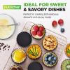 imageNutriChef Mini Tart Pans 10 Nonstick Molds With Removable Bottoms  4 Inch Heavy Duty Steel Quiche Pans  Oven ampamp Dishwasher Safe  Fluted Sides for Sweet ampamp Savory Foods  Includes 200 Parchment Papers