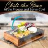 imageNutriChef Sizzle Hot Cooking Stone Grill with Bamboo Platter Tabletop Granite Stone Grill with NonSlip Handles Adjustable Temperature Control 550F Max Heat  Perfect for Meats and VegetablesRugged