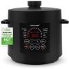 imageNutriChef Electric Pressure Cooker 6 Quart Capacity  9 Function Digital Countertop Pressure Cooker  Adjustable Time ampamp Temperature  Cook Bake Steam Broil ampamp Braise  131 x 114 IN  WhiteBlack