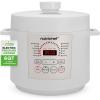 imageNutriChef Electric Pressure Cooker 6 Quart Capacity  9 Function Digital Countertop Pressure Cooker  Adjustable Time ampamp Temperature  Cook Bake Steam Broil ampamp Braise  131 x 114 IN  WhiteWhite