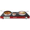 imageNutriChef Electric Warming Tray  Glass Surface Hot Serving Tray  Adjustable Temperature 140F to 230F  Energy Efficient ampamp Space Saving  Perfect for BuffetsParties ampamp More  212 x 165 IN  BlueRed