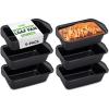 imageNutriChef Loaf Pans Set of 4  NonStick Premium Bread Pans Quick ampamp Even Heat Distribution  Oven Safe To 450 F  No PFOA PFOS ampamp PTFEs  Food Grade Carbon Steel  1161 x 598 x 256 Inches Black6Pack