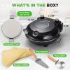 imageNutriChef Electric Pizza Oven  1200W Countertop Pizza Maker with Temperature Control ampamp Thermometer  Viewing Window for Precise Cooking  Heats up to 800F  Easy to Clean NonStick Coating BlackBlack