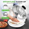 imageNutriChef Electric Pizza Oven  1200W Countertop Pizza Maker with Temperature Control ampamp Thermometer  Viewing Window for Precise Cooking  Heats up to 800F  Easy to Clean NonStick Coating BlackWhite