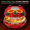imageNutriChef Electric Pizza Oven  1200W Countertop Pizza Maker with Temperature Control ampamp Thermometer  Viewing Window for Precise Cooking  Heats up to 800F  Easy to Clean NonStick Coating BlackRed