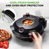 imageNutriChef Electric Pizza Oven  1200W Countertop Pizza Maker with Temperature Control ampamp Thermometer  Viewing Window for Precise Cooking  Heats up to 800F  Easy to Clean NonStick Coating BlackBlack