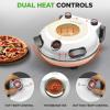 imageNutriChef Electric Pizza Oven  1200W Countertop Pizza Maker with Temperature Control ampamp Thermometer  Viewing Window for Precise Cooking  Heats up to 800F  Easy to Clean NonStick Coating BlackWhite