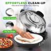 imageNutriChef Electric Pizza Oven  1200W Countertop Pizza Maker with Temperature Control ampamp Thermometer  Viewing Window for Precise Cooking  Heats up to 800F  Easy to Clean NonStick Coating BlackBlack