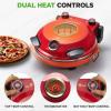 imageNutriChef Electric Pizza Oven  1200W Countertop Pizza Maker with Temperature Control ampamp Thermometer  Viewing Window for Precise Cooking  Heats up to 800F  Easy to Clean NonStick Coating BlackRed