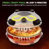 imageNutriChef Electric Pizza Oven  1200W Countertop Pizza Maker with Temperature Control ampamp Thermometer  Viewing Window for Precise Cooking  Heats up to 800F  Easy to Clean NonStick Coating BlackWhite