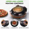 imageNutriChef Electric Pizza Oven  1200W Countertop Pizza Maker with Temperature Control ampamp Thermometer  Viewing Window for Precise Cooking  Heats up to 800F  Easy to Clean NonStick Coating BlackBlack