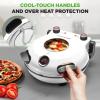 imageNutriChef Electric Pizza Oven  1200W Countertop Pizza Maker with Temperature Control ampamp Thermometer  Viewing Window for Precise Cooking  Heats up to 800F  Easy to Clean NonStick Coating BlackWhite
