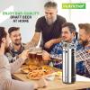 imageNutriChef Pressurized Growler Tap System 128oz DoubleWalled Stainless Steel Mini Keg Dispenser Portable Kegerator Kit Co2 Pressure Regulator Keeps Carbonation for Craft Beer Draft and HomebrewSingle Wall