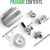 imageNutriChef Pressurized Growler Tap System 128oz DoubleWalled Stainless Steel Mini Keg Dispenser Portable Kegerator Kit Co2 Pressure Regulator Keeps Carbonation for Craft Beer Draft and HomebrewDouble Wall
