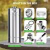 imageNutriChef Pressurized Growler Tap System 128oz DoubleWalled Stainless Steel Mini Keg Dispenser Portable Kegerator Kit Co2 Pressure Regulator Keeps Carbonation for Craft Beer Draft and HomebrewSingle Wall