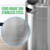 imageNutriChef Pressurized Growler Tap System 128oz DoubleWalled Stainless Steel Mini Keg Dispenser Portable Kegerator Kit Co2 Pressure Regulator Keeps Carbonation for Craft Beer Draft and HomebrewDouble Wall