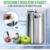 imageNutriChef Pressurized Growler Tap System 128oz DoubleWalled Stainless Steel Mini Keg Dispenser Portable Kegerator Kit Co2 Pressure Regulator Keeps Carbonation for Craft Beer Draft and HomebrewDouble Wall