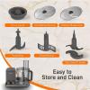 imageNutriChef Food Processor 2 Liter Capacity  Multipurpose ampamp Ultra Quiet Motor  Includes 6 Attachment Blades ampamp Silicone Feet to Prevent Slippage  12 Cup Capacity  PreSet Speed For Easy UseSpace Gray