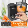 imageNutriChef Food Processor 2 Liter Capacity  Multipurpose ampamp Ultra Quiet Motor  Includes 6 Attachment Blades ampamp Silicone Feet to Prevent Slippage  12 Cup Capacity  PreSet Speed For Easy UseGray